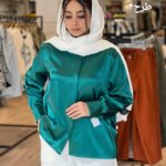 شومیز ساتن سبز کله غازی