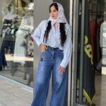 شومیز جلو کش آبی