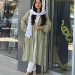 مانتو مراکشی ترند2026 زنانه رنگ سبز