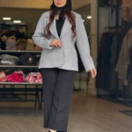 پالتوفوترزنانه جیب فیلتورنگ طوسی