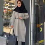 کفتان بافت ساده طوسی