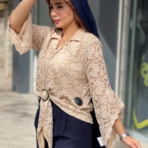 شومیز گیپور نسکافه ایی