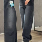 شلوار نیم بگ دخترانه ذغالی