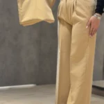 شلوار فول بگ کرم