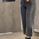 شلوار واید لگ جین ذغالی