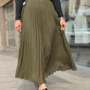 دامن حریر سبز