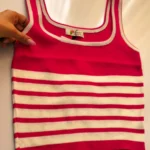 کراپ راه راه صورتی