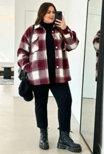 مدل مانتو دکمه دار برای افراد چاق