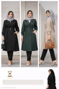 مانتو مناسب اندام ساعت شنی زنانه